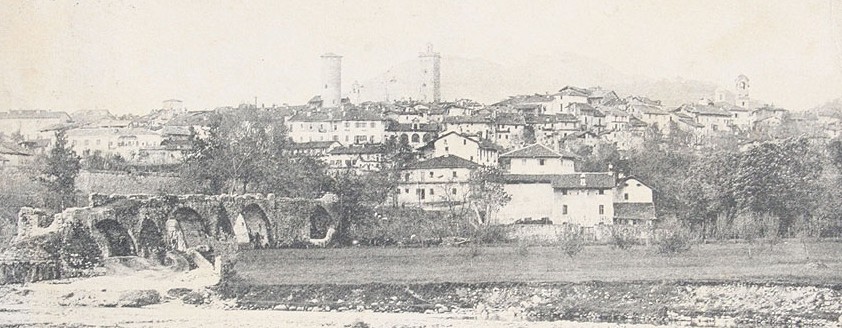 Cuorgnè im Piemont, wo Sebastian Sutter von 1880 bis 1908 Lehrer an der Fabrikschule der «Manifattura di Cuorgnè» war.