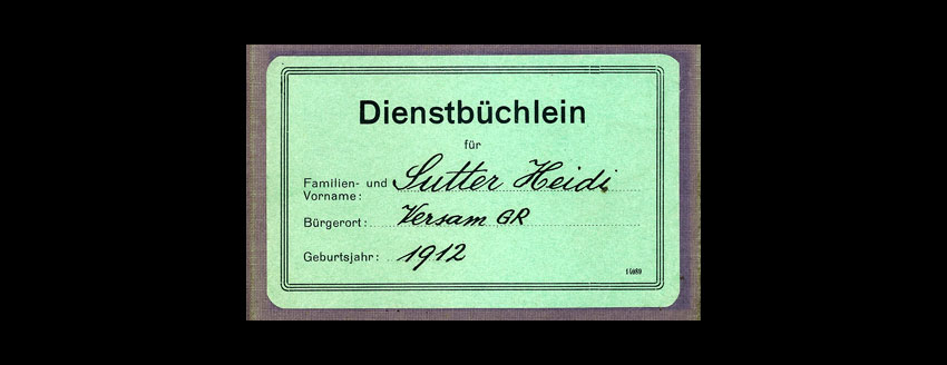 Dienstbüchlein Heidi Sutter