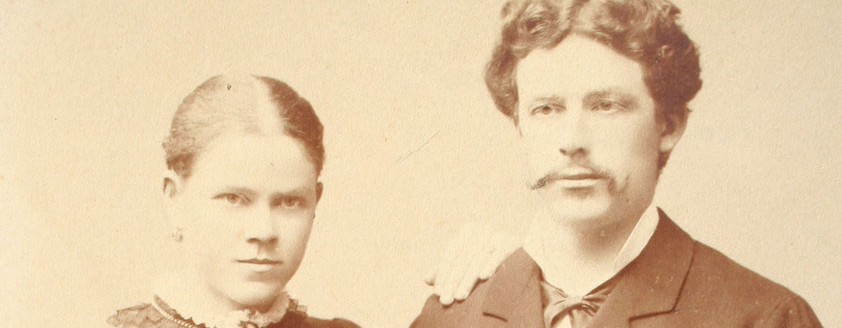 Sebastian Sutter mit seiner 2. Frau Barbara Sutter-Juon ca. 1884