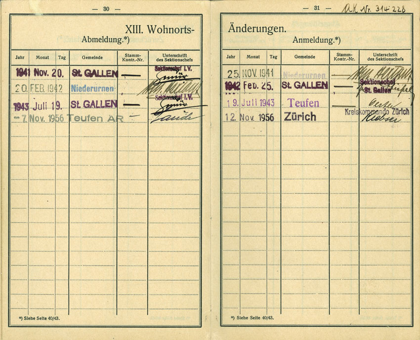 DB - Wohnortsänderungen