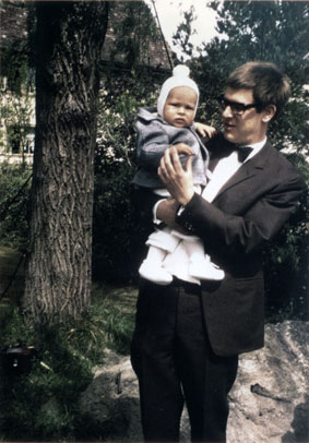 Taufe Daniel Sutter mit Götti Ueli Sutter 1968