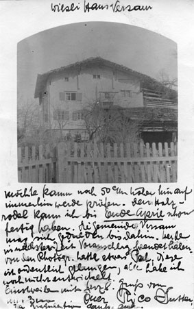Postkarte Bau Wiesenheim Bildseite 1912