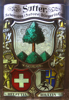 Wappenscheibe Sutter